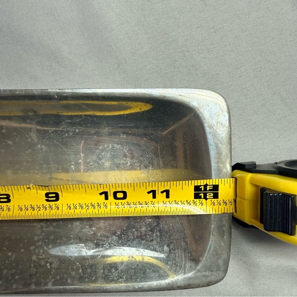 Pottery Barn Barona Silver Aluminum Rectangular Platter 12” Catchall Candle Tray - Picture 6 of 9